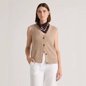 Quince Mongolian Cashmere Fisherman Sweater Vest